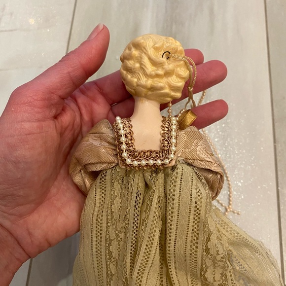Elegant Victorian Style Dress Porcelain Doll Christmas Ornament - Picture 5 of 9
